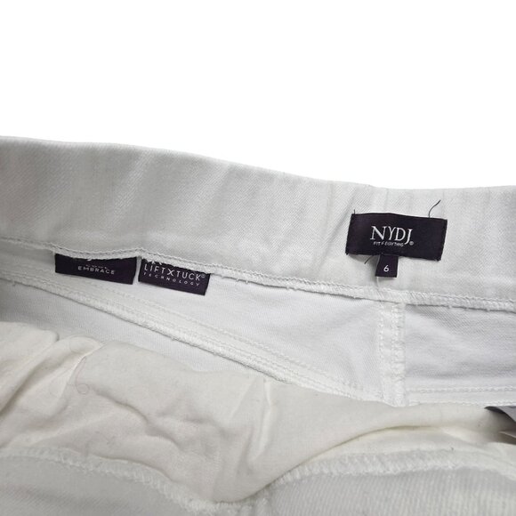 NYDJ Womens White Bermuda Shorts Lift Tuck Technology Size 6 Cool Embrace JJ3917 - Picture 4 of 9